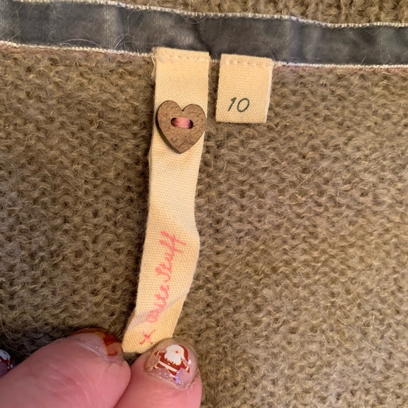 ●WHITE STUFF● Cardigan~Brown~Mohair Blend Top Sweater Size 10 L Large - Picture 5 of 9